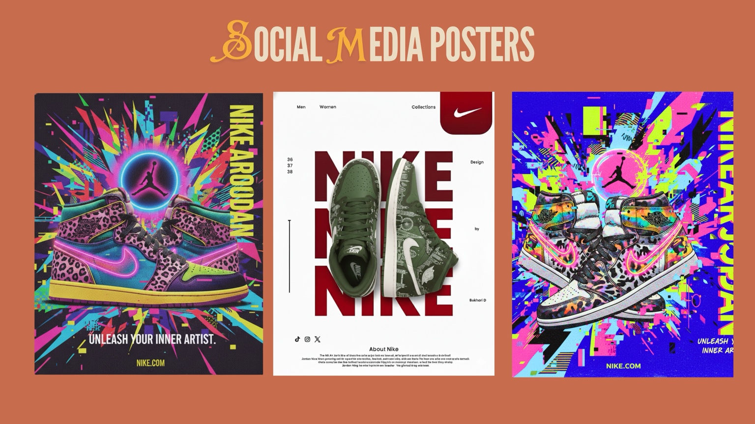 Social media posters Nike